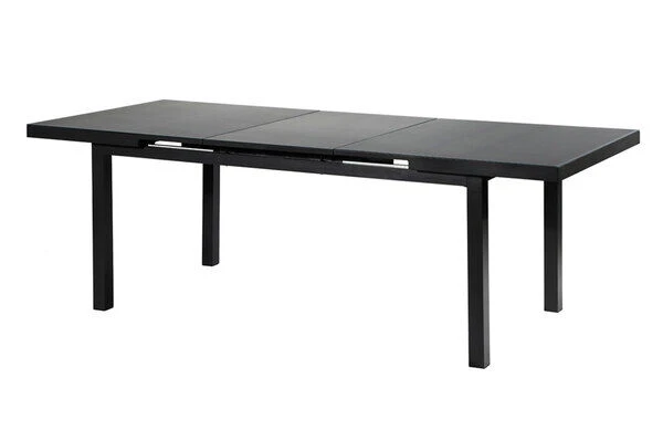 OUTFLEXX Premium Esstischgarnitur, OUTFLEXX® Anthrazit Matt, Alu / Glas / Teak, Tisch 180/240x100cm, 8 Multipositionssessel – Bild 9