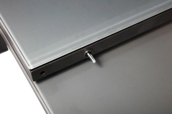 OUTFLEXX Premium Esstischgarnitur, OUTFLEXX® Anthrazit Matt, Alu / Glas / Teak, Tisch 180/240x100cm, 8 Multipositionssessel – Bild 11