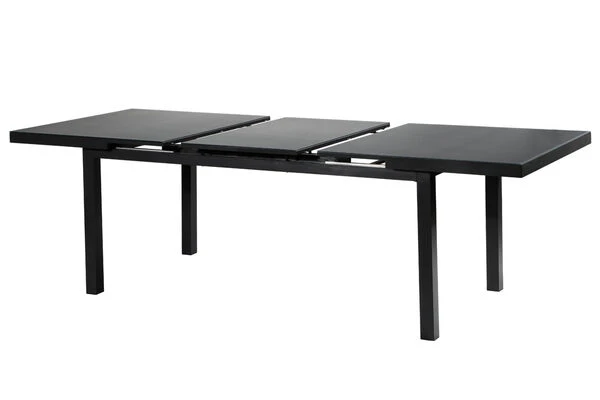 OUTFLEXX Premium Esstischgarnitur, OUTFLEXX® Anthrazit Matt, Alu / Glas / Teak, Tisch 180/240x100cm, 8 Multipositionssessel – Bild 8