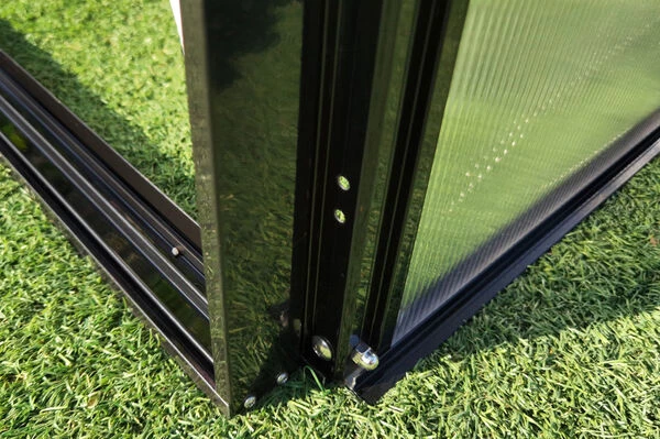 OUTFLEXX Gewächshaus, Schwarz, Alu/Polycarbonat, 186x61x86cm, Pulverbeschichtet – Bild 13