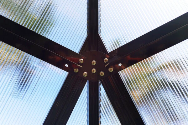 OUTFLEXX Gewächshaus, Schwarz, Alu/Polycarbonat, 309x355x272cm, Pulverbeschichtet – Bild 11