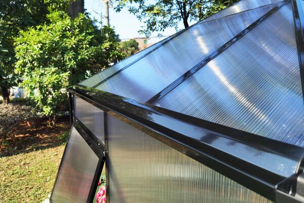 OUTFLEXX Gewächshaus, Schwarz, Alu/Polycarbonat, 309x355x272cm, Pulverbeschichtet – Bild 12