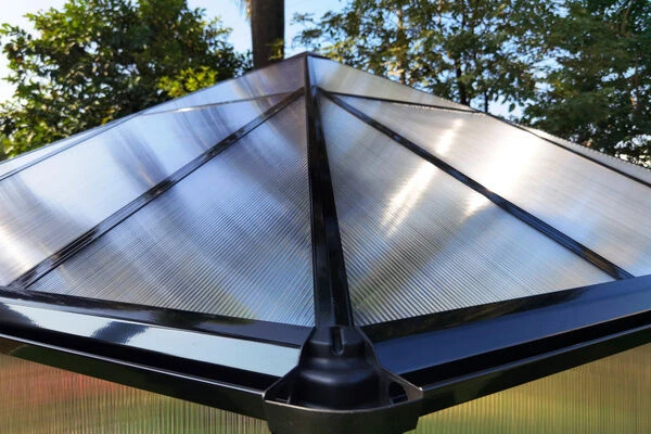 OUTFLEXX Gewächshaus, Schwarz, Alu/Polycarbonat, 309x355x272cm, Pulverbeschichtet – Bild 13