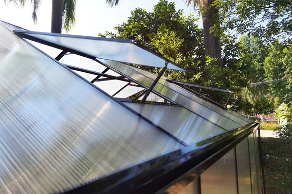 OUTFLEXX Gewächshaus, Schwarz, Alu/Polycarbonat, 372x250x228cm, Pulverbeschichtet – Bild 9