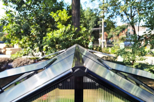 OUTFLEXX Gewächshaus, Schwarz, Alu/Polycarbonat, 494x250x228cm, Pulverbeschichtet – Bild 8