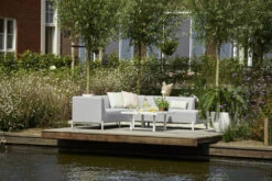 HARTMAN Dion Ecklounge, Grau/weiß, Sunbrella/Keramik, 5 Personen, Inklusive Beistelltisch