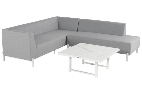HARTMAN Dion Ecklounge, Grau/weiß, Sunbrella/Keramik, 5 Personen, Inklusive Beistelltisch – Bild 7