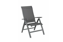 KETTLER Legato Curve Multipositionssessel, Anthrazit, Alu/Textilene, 0302301-7000, Verstellbare Rückenlehne