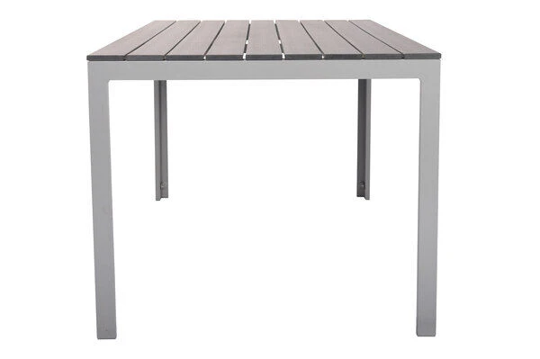 VILLANA Esstischgarnitur, Silber/schwarz, Alu/Holzimitat/Textil, Tisch 150x90cm, 6 Multipositionssessel – Bild 11