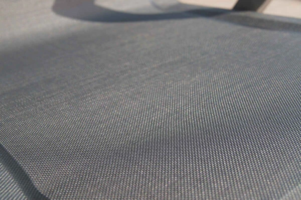 OUTFLEXX Esstischgarnitur, Silber/natur, Edelstahl/Teak/Textil, 200x90 Cm, 6 Stapelsessel, FSC-Teakholz – Bild 13