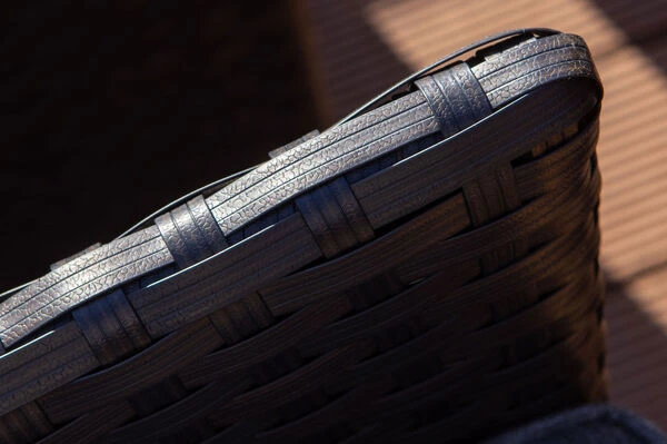 OUTFLEXX Esstischgarnitur, Polyrattan/Teak, Tisch 200x100cm, 6 Sessel, Inkl. Polster – Bild 3