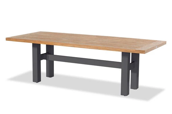 HARTMAN Sondermodell Yasmani / Primo Sitzgruppe, Xerix/natur, Alu/Teak/Glaskeramik, 6 Multipo, 240x100cm, FSC-Teak Armlehnen – Bild 2