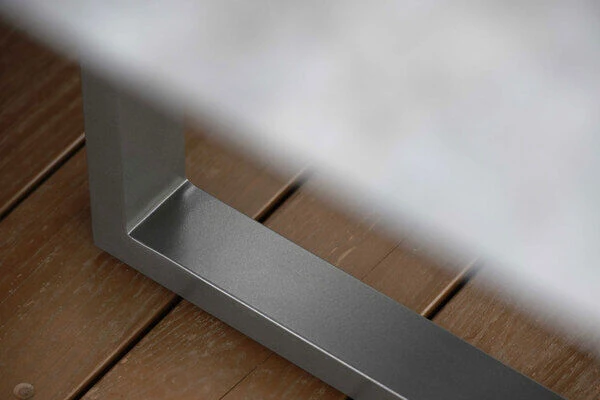 STERN Esstisch, Anthrazit, Aluminium, 200x100 Cm, Mit Tischplatte Silverstar 2.0 Dekor Zement – Bild 2