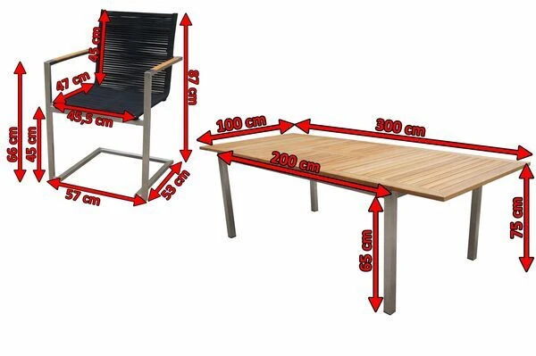 OUTFLEXX Premium Abdeckhaube Für Sitzgruppe, Schwarz, Polyester, 305 X 180 X 80 Cm, Wasserbeständig, Integriertes Zugband – Bild 4