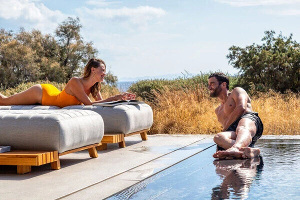 OUTFLEXX Icon Beistelltisch, Natur, Teakholz, 204 X 30 X 14 Cm, Passend Zu Icon Loungeliege – Bild 7