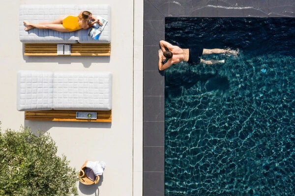 OUTFLEXX Icon Beistelltisch, Natur, Teakholz, 204 X 30 X 14 Cm, Passend Zu Icon Loungeliege – Bild 8