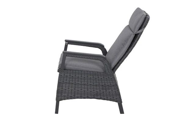 SIENA GARDEN Silva/Solea Dining Set, Anthrazit/blau/grau, Alu/Gardino®-Geflecht/Keramik, 160 X 90cm, Inkl. 6 Diningsessel, Stufenlos Verstellbar – Bild 6