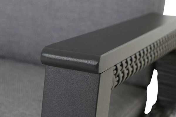 SIENA GARDEN Silva/Solea Dining Set, Anthrazit/blau/grau, Alu/Gardino®-Geflecht/Keramik, 160 X 90cm, Inkl. 6 Diningsessel, Stufenlos Verstellbar – Bild 9