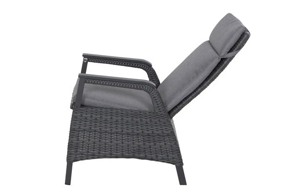 SIENA GARDEN Silva/Solea Dining Set, Anthrazit/blau/grau, Alu/Gardino®-Geflecht/Keramik, 220 X 100cm, Inkl. 4 Diningsessel, Stufenlos Verstellbar – Bild 7