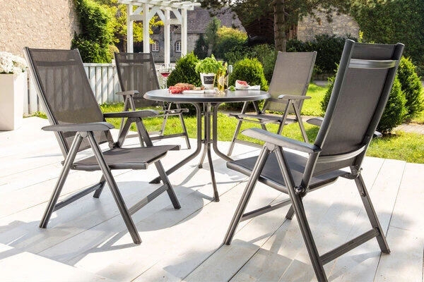 KETTLER BasicPlus Multipositionssessel, Anthrazit/anthrazit, Alu/Textilene, 0301201-7000 – Bild 2