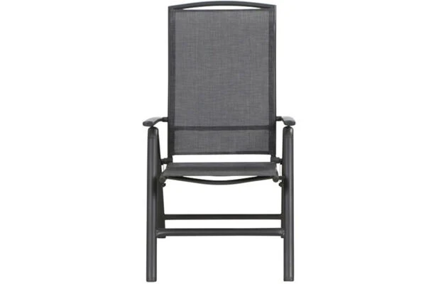 SIENA GARDEN Livorno Multipositionssessel, Anthrazit/silber-schwarz, Alu/Ranotex®, 68x63x110cm – Bild 2