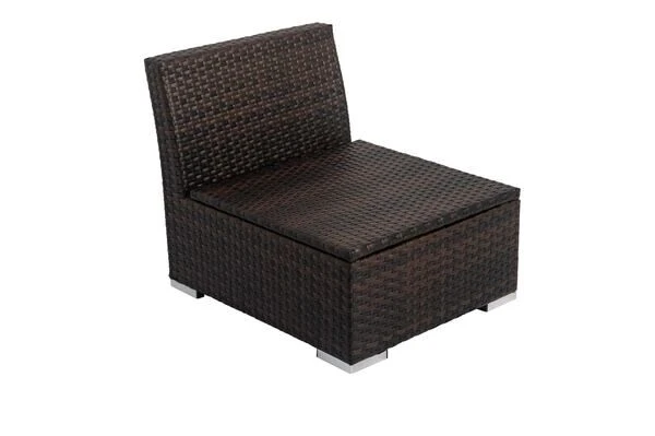 OUTFLEXX Mittelelement, Braun Marmoriert, Polyrattan, 63 X 78 X 65 Cm, Geeignet Für 7759-BOX – Bild 2