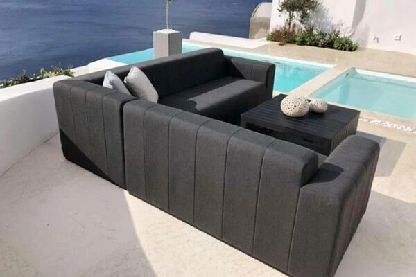 OUTFLEXX Bite Mittelelement, Sooty, Alu/Sunbrella, 70 X 90 X 75 Cm – Bild 2