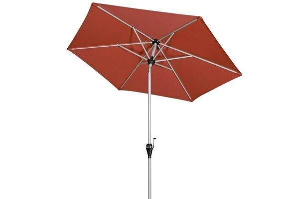 DOPPLER Active Auto Tilt Mittelstockschirm, Terrakotta, Aluminium/Textil, Ø210cm, Höhenverstellbar, Knickbar, Mit Kurbel – Bild 2