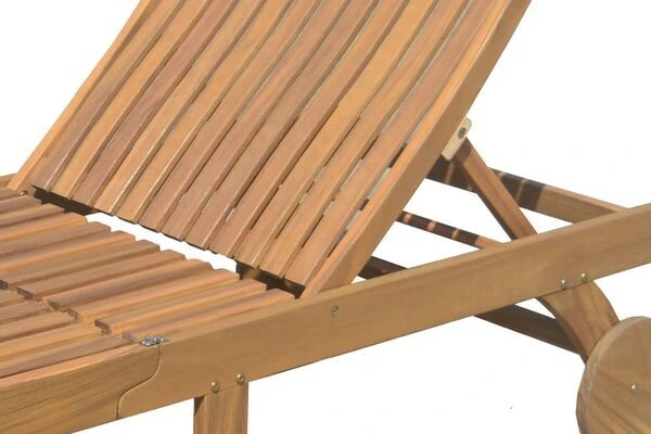 OUTFLEXX Sonnenliege, Natur, FSC-Akazienholz, 197 X 71,5 X 35 Cm, Mit Rollen – Bild 4