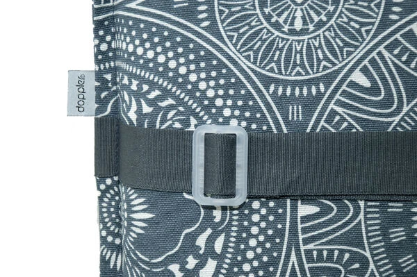 DOPPLER Lyra Stuhlauflage Hochlehner, Grau Gemustert, Polyester, 120 X 48 X 7 Cm, Mit Kopfkissen Und Reißverschluss – Bild 2