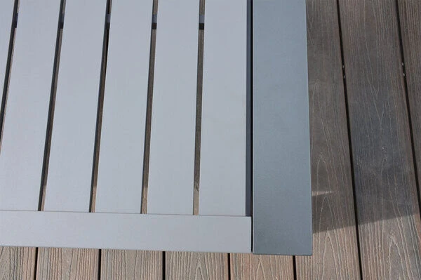 OUTFLEXX Kaffeetisch, Anthrazit, Aluminium, 120x60x41cm – Bild 2