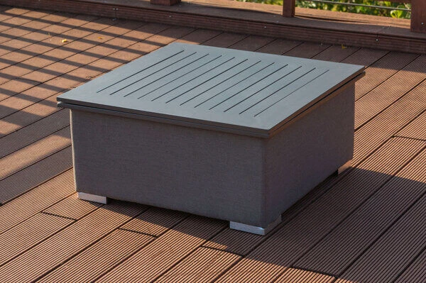 OUTFLEXX Loungetisch, Flanelle, Alu/Sunbrella, 78/157 X 78 X 37/64 Cm, Höhenverstellbar – Bild 2