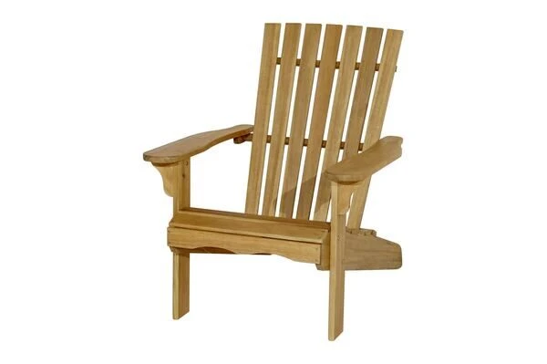 Ploß Adirondack Sessel, Teakoptik, FSC®-Akazienholz, 73x89x88 Cm, Mit Hocker 50x51x33,5 Cm – Bild 6