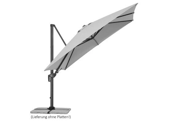 Schneider® SCHNEIDER Rhodos Twist Ampelschirm, Silbergrau, Quadratisch, 300 X 300 Cm – Bild 3