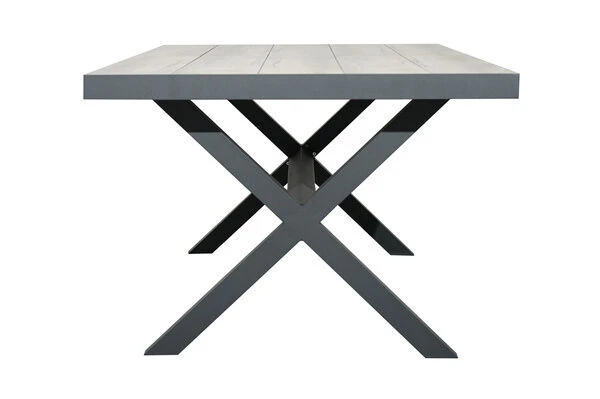 Ploß Esstisch Brisbane, Anthrazit/grau, Aluminium/Keramik, 200 X 95 Cm – Bild 6