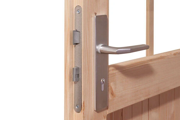 KARIBU Gartenhaus Radeburg 3, Terragrau, Fichtenholz 40mm, 724 X 369 X 229,5 Cm, Pultdach, Anbau 3,3m Mit Rückwand – Bild 3