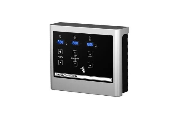 KARIBU Mia Sauna , Naturbelassen, Fichte, 224x184x202 Cm, Graphitfarbene Tür U.Kranz, Ofen 4,5 KW Ext. Strg. Easy – Bild 8