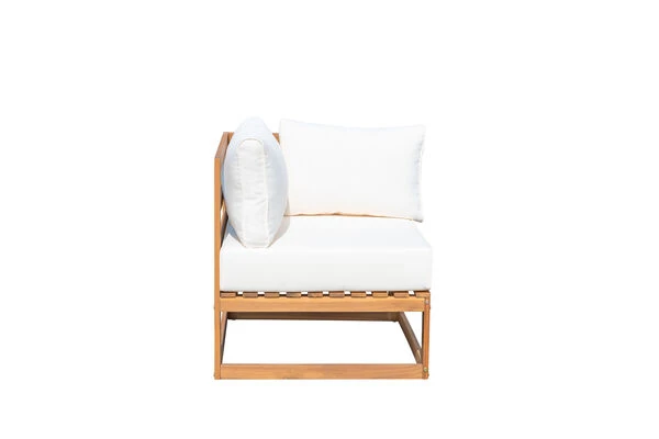 OUTFLEXX Ecklounge, Hellgrau, FSC-Akazienholz/Textil, Für 5 Personen, Inkl. Tisch Und Polster – Bild 15