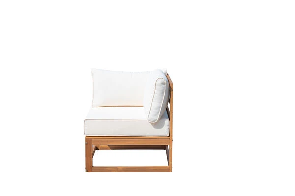 OUTFLEXX Ecklounge, Hellgrau, FSC-Akazienholz/Textil, Für 5 Personen, Inkl. Tisch Und Polster – Bild 16