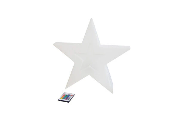 OUTFLEXX Exklusivmodell Star In Star Dekoleuchte, Polyethylen, 38x10x37 Cm, Inkl. Fassung Und LED-Leuchtmittel