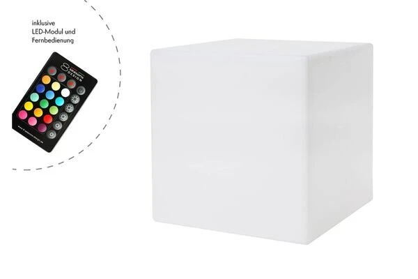 OUTFLEXX Exklusivmodell Shining Cube Dekoleuchte, Polyethylen, 33x33x32 Cm, Inkl. Fassung Und LED-Leuchtmittel â Bild 2