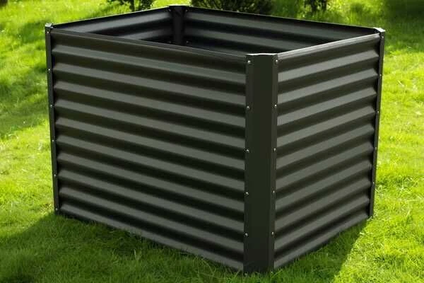 OUTFLEXX Hochbeet, Anthrazit, Zincalume, Pulverbeschichtet, 120 X 90 X 84 Cm, Durch Zubehör Erweiterbar – Bild 3