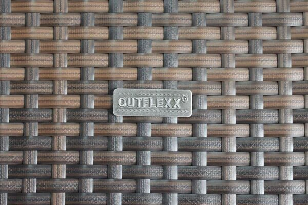 OUTFLEXX 2-Sitzer Sofa, Braun Marmoriert, Polyrattan, 152 X 85 X 70 Cm, Wasserfeste Kissenbox â Bild 3