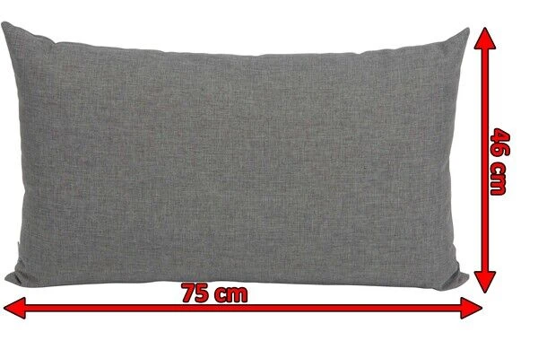 STERN Holly Rückenkissen Zu Bank/Liege, Grau Meliert, Textil, 75x46x30 Cm – Bild 3