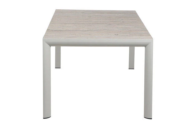 SIENA GARDEN Silva Diningtisch, Weiß/washed Grey, Alu/Keramik, 220x100cm – Bild 3