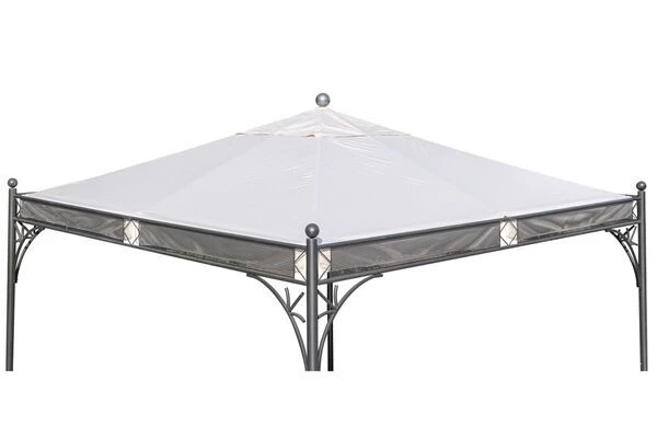 OUTFLEXX Ersatzdach Für Siena Garden Pavillon Korfu, Natur, Polyester PU-beschichtet, 350x350cm – Bild 3