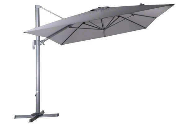 OUTFLEXX Ampelschirm, Anthrazit, Pulverbesch. Aluminium, 400x300cm, Inkl. PlattenstĂ€nder â Bild 3