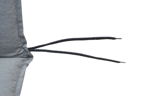 DOPPLER Lyra Stuhlauflage Hochlehner, Hellgrau, Baumwolle/Polyester, 119x48x7cm, Inkl. Befestigungsbänder Und Kopfkissen – Bild 3