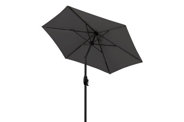 DOPPLER Basic Lift Neo Mittelstockschirm, Anthrazit, Alu/Polyester, Ø180 Cm, Mit Kurbel, Höhenverstellbar – Bild 3