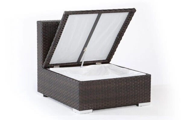 OUTFLEXX Mittelelement, Braun, Polyrattan, Inkl. Polster Und Kissen, Wasserfeste Kissenbox – Bild 3